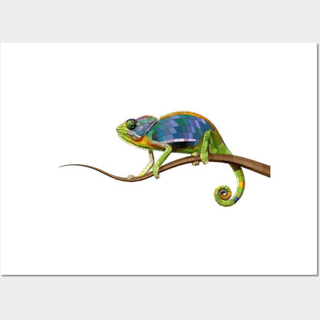 The Chameleon (Colored) Wall Art by Coster-Graphics